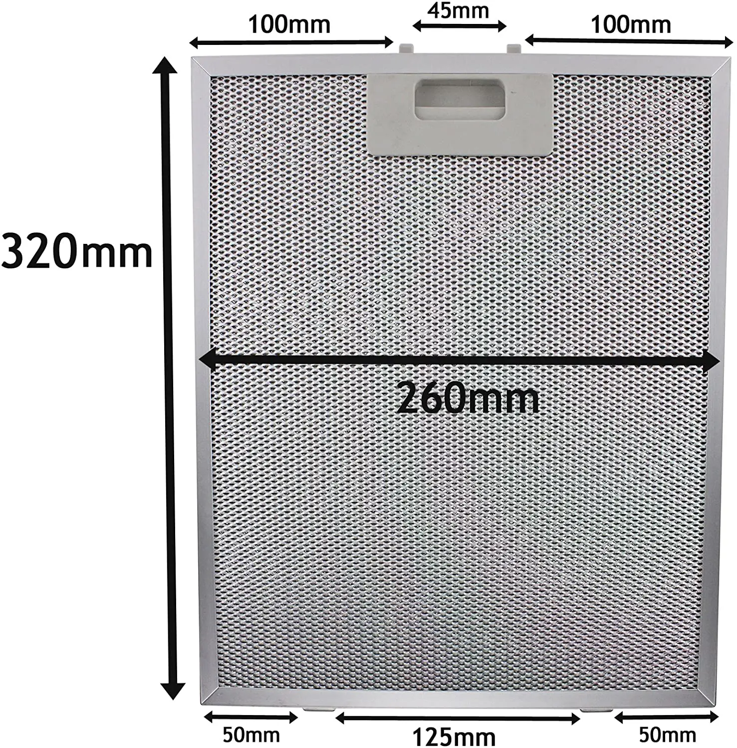 Dunstabzugsfilter 260 x 320 mm Dunstabzugshauben-Fettfilter Küchenabzugslüftung Aluminium-Absauger 26 x 32 cm 26 x 32