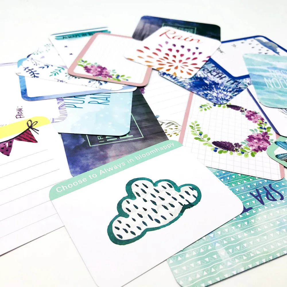 Kreatywna ścieżka karton dziennikarstwo karty dwustronny nadruk DIY rzemiosło Scrapbooking projekt Album Journal Card upiększeń