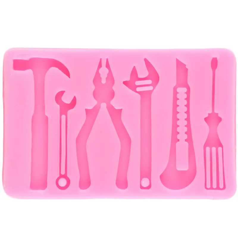 Screwdriver Utility Knife Wrench Hammer Silicone Mold Fondant Molds Cake Decorating Tools Chocolate Moulds Kitchen Accessories