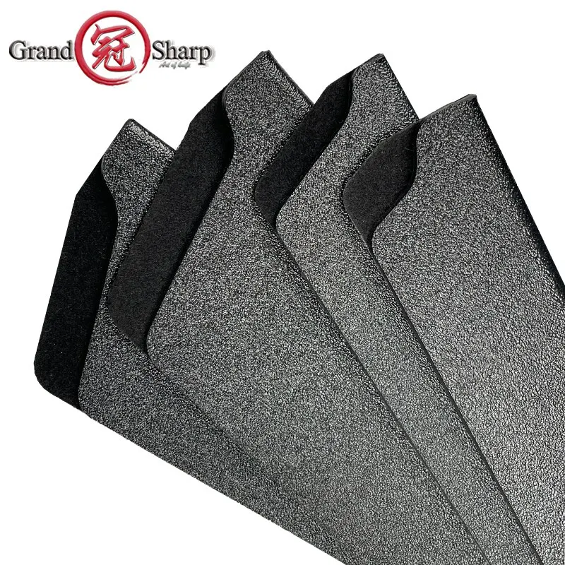 Grandsharp 8-Piece Knife Edge Guard Set Black Universal ABS Plastic Sheath Non-Toxic BPA-Free Felt Lining Chef Kitchen Tools