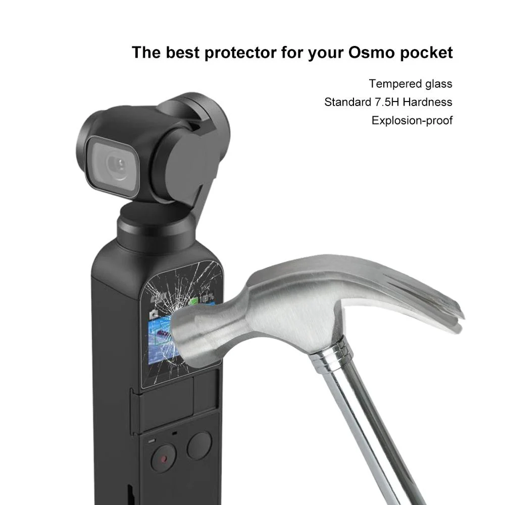 DJI Pocket 2 Screen Protector Accessories Lens Tempered Glass Protective Film Gimbal Cover for DJI Osmo Pocket 1/2 Action Camera