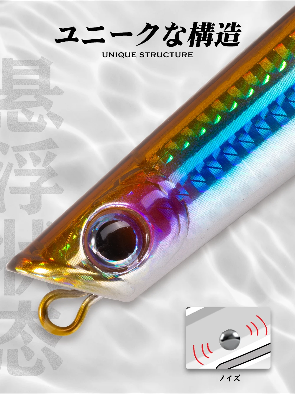 Hunthouse Schwimmende Oberfläche Popper Spinning Topwater Angeln Köder 130mm/30g Bleistift Köder Wobbler WTD Salzwasser für Bass Künstliche – Detail 7