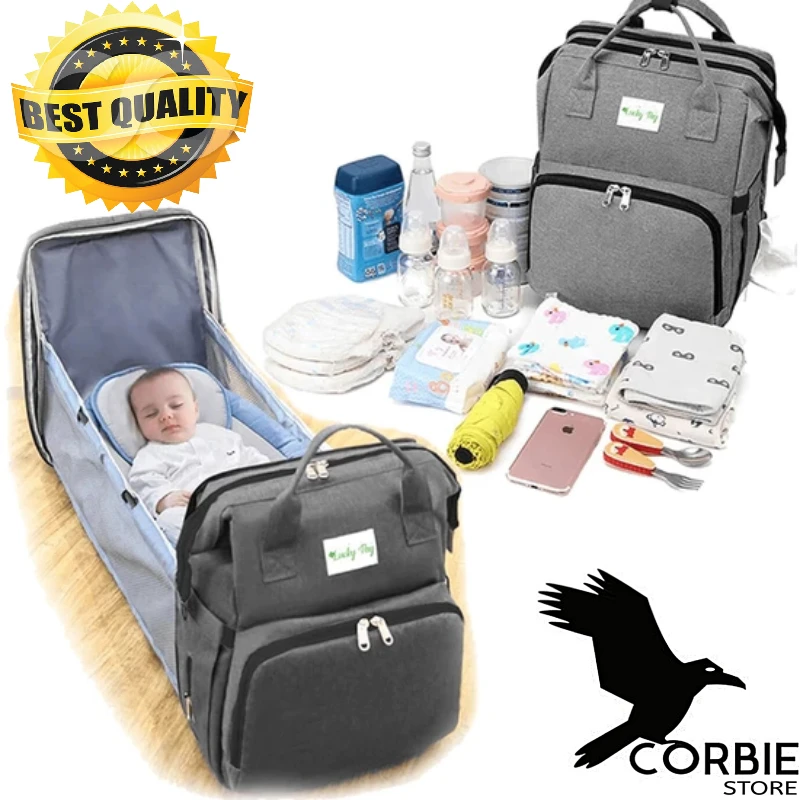 Lucky Day Baby Care Bag Functional Bed Baby Bag Liquid Proof Stroller Suspended Mother Bag