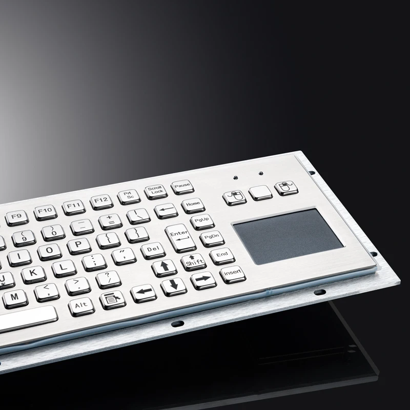 Imagem -04 - Chaves Encaixaram o Teclado Industrial do Metal Completo de Aço Inoxidável Impermeável Vandalproof com Touchpad 89