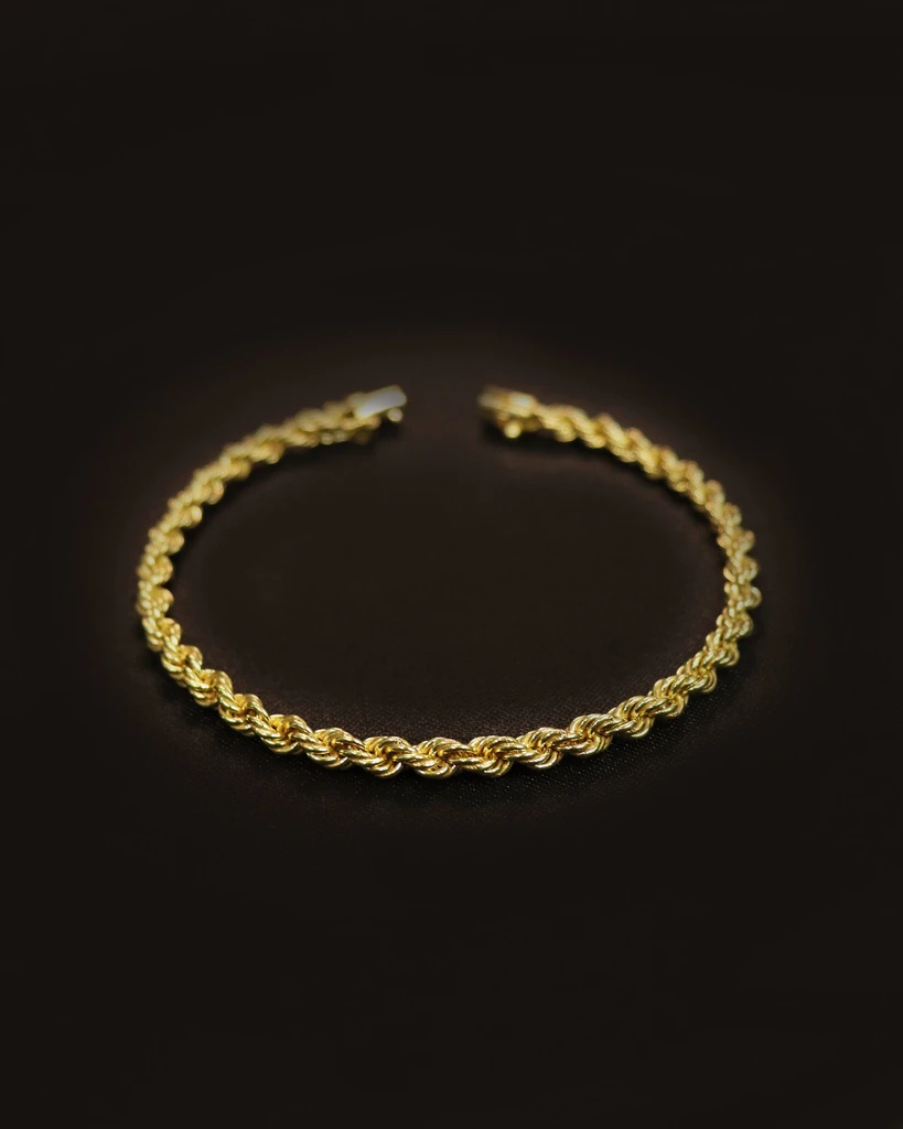 ELO BAIANO 5MM Old Coin Bracelet Identical to 18K Gold (Eternal Guarantee in Color) Does not peel, does not darken