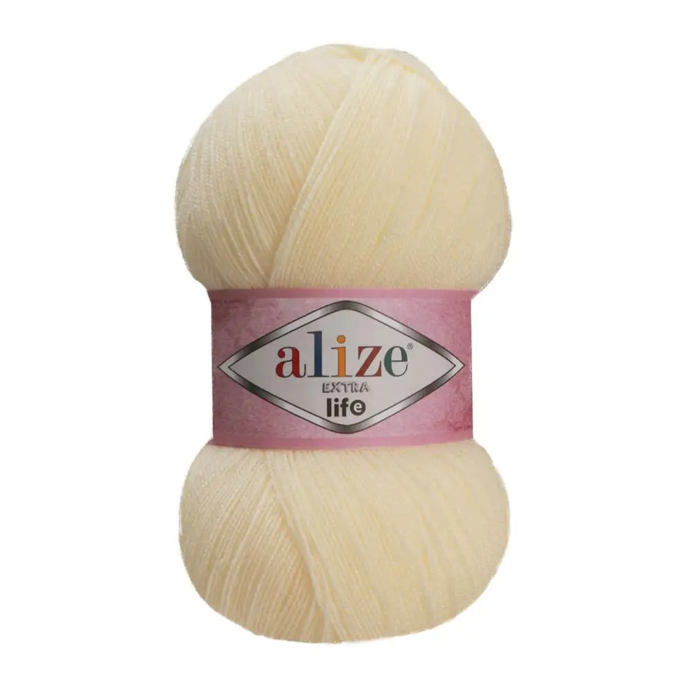 Extra Life Knitted Yarn-23 Color Options 480 Meters(100gr) Hand Knitting Yarn Ball - Alize Extra Life- Acrylic-DIY