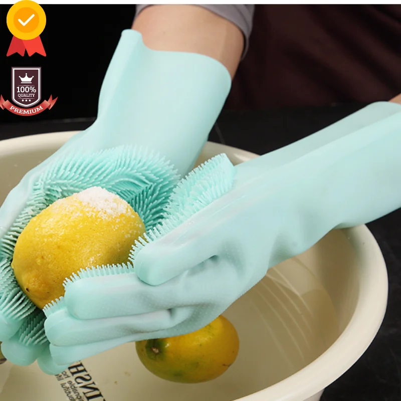 Dishwashing tisztító Kesztyű mágikus szilikon Robber dishwashing Kesztyű konyhai kiegészítők Tiszta utensils számára konyhai gadgets