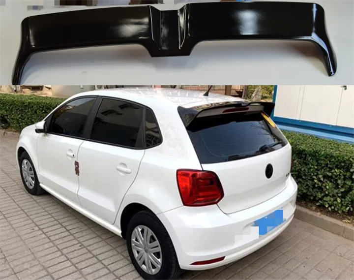 Polo Spoiler V 6R 6C 2009 to 2018 Black glitter Spoiler Polo VI AW Gloss Black ABS