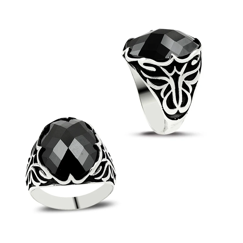 925 Silver Traditional Ottoman Men Rings Resurrection Ertugrul Rings for Man