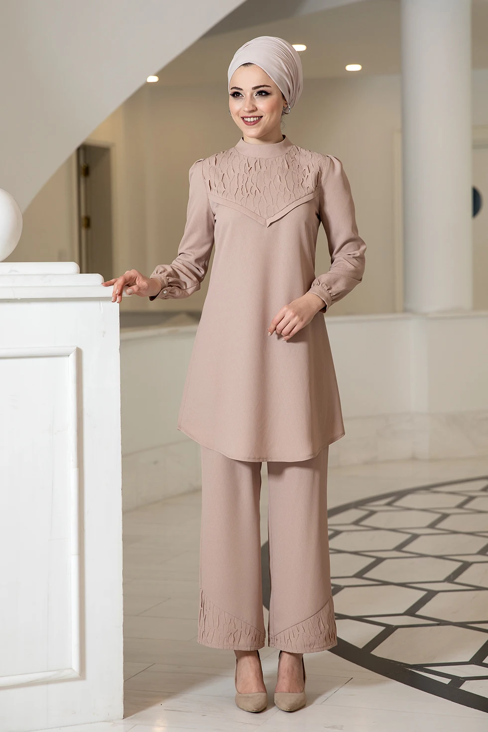 Muslim Dress Women 2 Piece Set Top And Pants Dubai Abaya Ropa Robe Turkey African Islamic Clothing Tunic Outfit Stylish modern