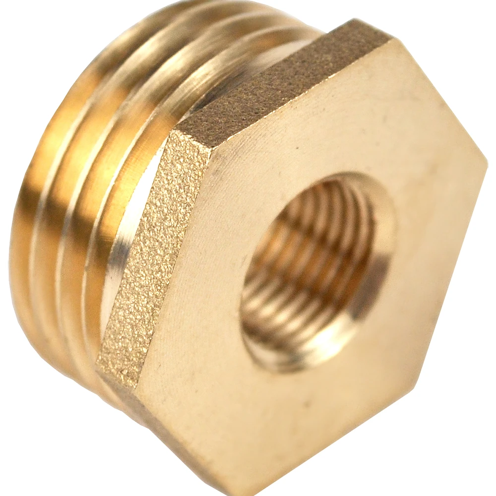 

Female Yellow Brass Reducer Hex Head Fittings, 1/8" 1/4" 3/8" 1/2" 3/4" 1" Water Connector