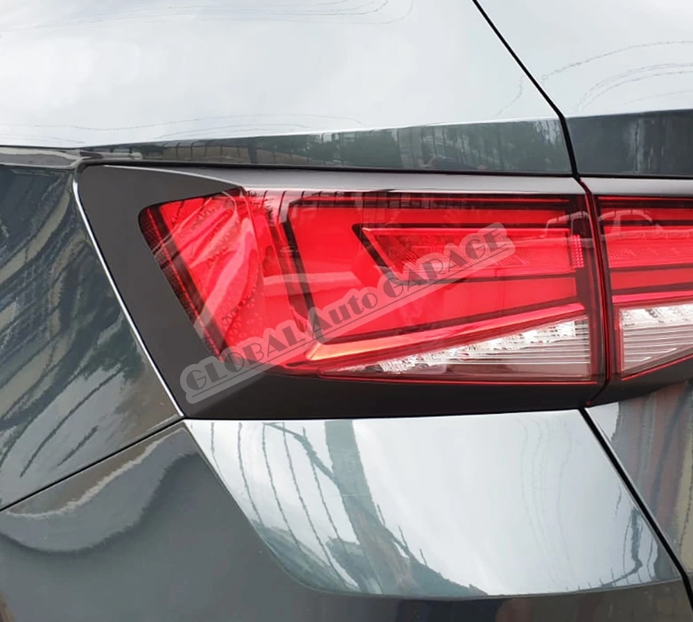 Dla Seat Ateca Stop rama lampy naklejka Taillight rama naklejka 2018-2021 Auto akcesoria samochodowe godło Sport czarny Ornament