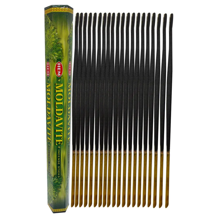 Moldavit Stone 20 Stick Incense-Moldavite