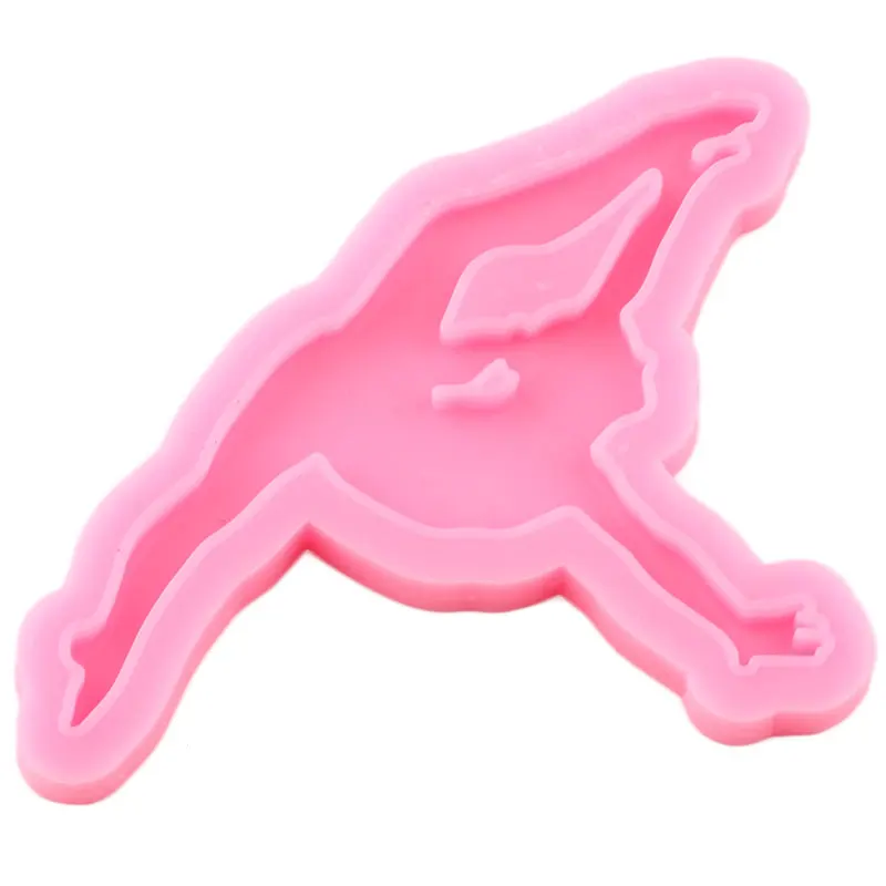 Shiny Gymnast Mold Ballet Dancer Girl Keychain Epoxy Resin Silicone Mould Craft DIY Clay Necklace Making Jewelry Pendant Moulds