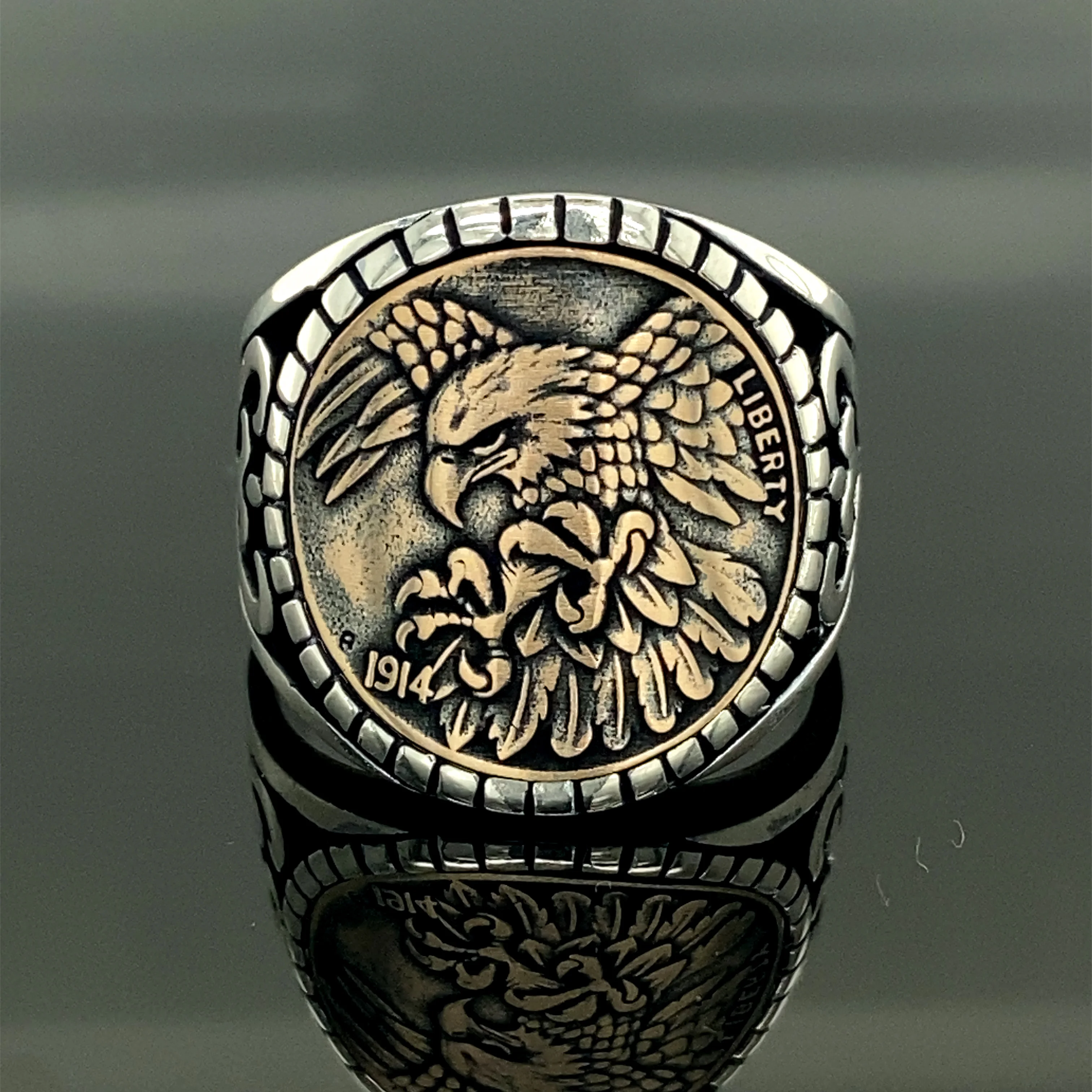 Sterling Silver Eagle Ring, Hawk Ring , Animal Figured, Turkish Handmade Ring 925k Sterling Silver Gift For Him