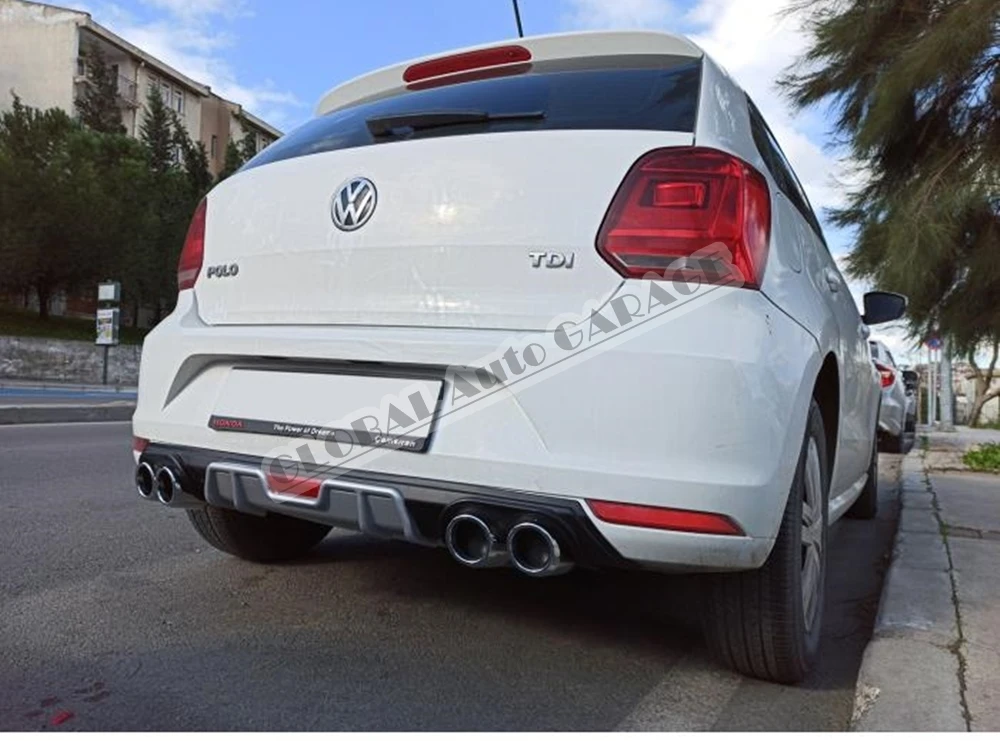 For Volkswagen Polo Diffuser 2009 2010 2011 2012 2013 2014 2015 2016 2017 Extension Rear Bumper Attachment Car Styling Auto