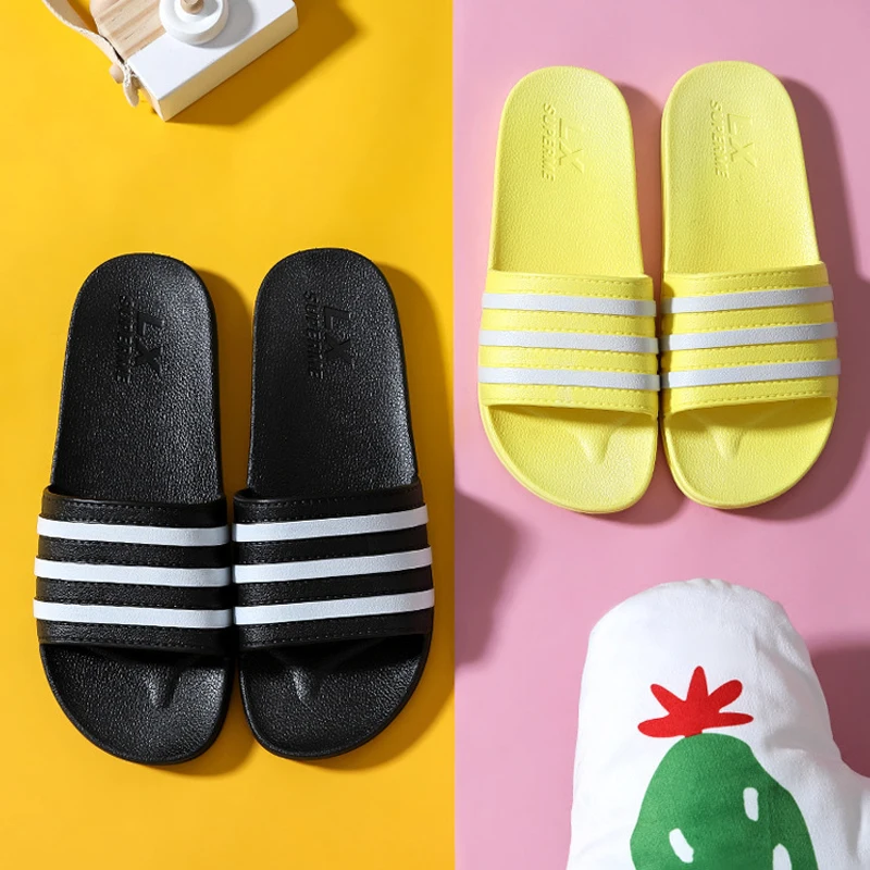 Bathroom Slippers Women\'s Summer Indoor Non-slip Home Soft Bottom Non-slip Simple Japanese Couples Home Men\'s Bath Sandals