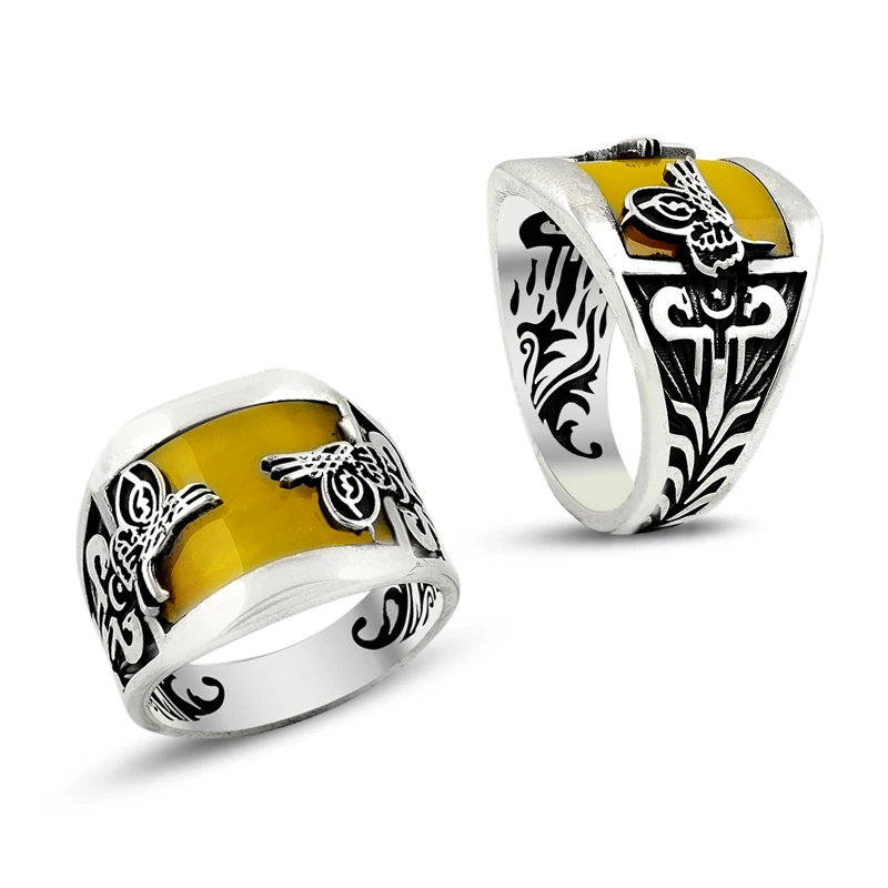 925 Silver Grand Special Design Ottoman Rings for Men