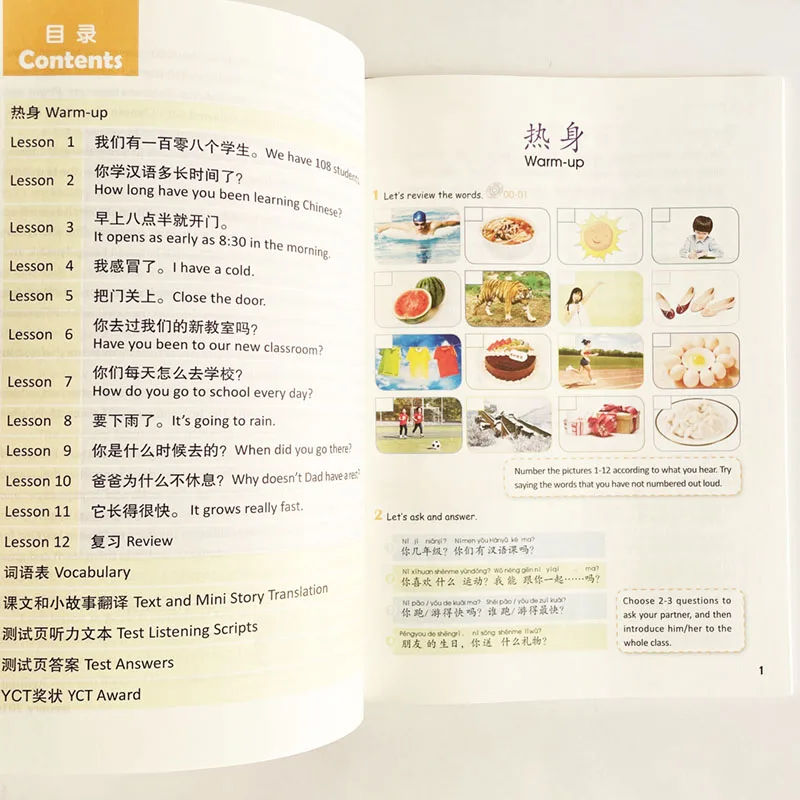 YCT Standard Course 4 Chinese Textbook / Activity Book for Entry Level Primary and Middle School Students from Overseas