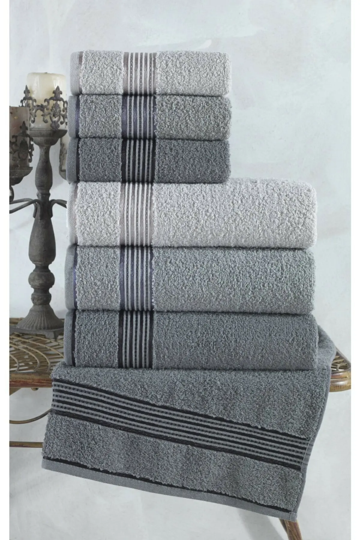 TURKEY 6PC Cotton Face Towel Adult Washing Towel Men Women Bath Towel Set Quick Dry Soft Water Absorbent Household Lint-Free