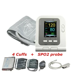 ONTEC08A Blood Pressure Monitor Meter Digital ArmTensiometers Electronic Sphygmomanometer INBP 4PCS Cuff  Adults SPO2 Probe