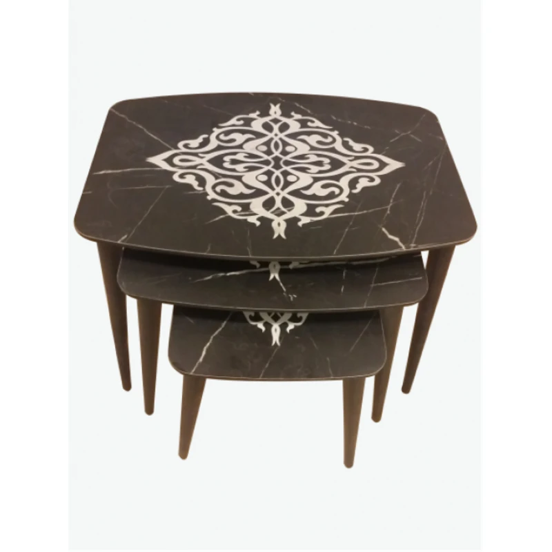 Sedef Coffee Table Napoli2 Wood Screwed Easily Installed Legs MDF Laminated Covered 60x40x52 Fast Shipping From Turkey