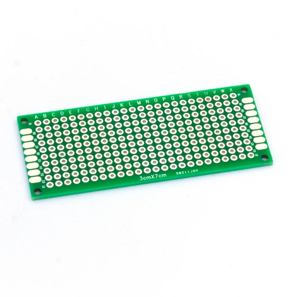 

Taidacent 10 Pcs Fr4 Double Sided PCB Universal Board 3x7cm 2.54mm Pitch Two Sided PCB Universal Printed Circuit Board