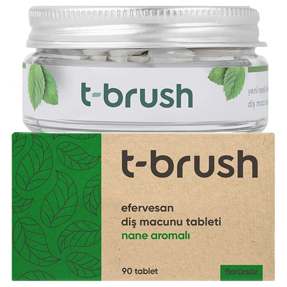 

T-Brush Whitening New Gen. Toothpaste Tablets Natural Ingredients, SLS Free, Gluten Free, Cruelty Free, Eco Friendly Packaging, Vegan - Travel - 90 Tablets