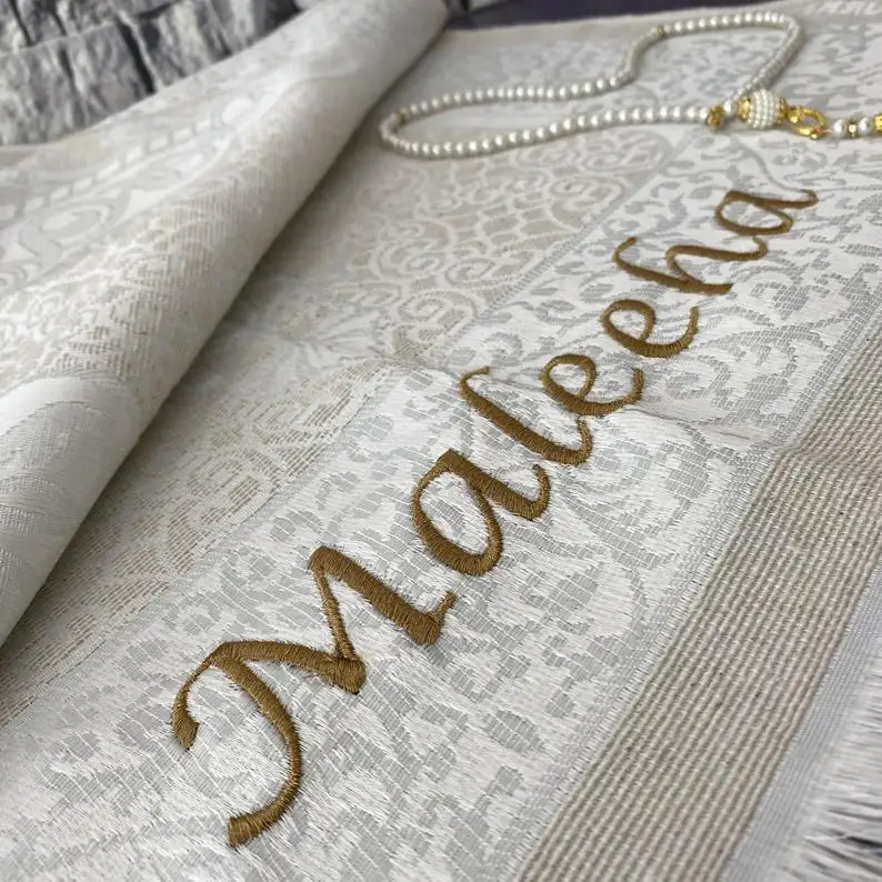Personalized Prayer Mat Sajadah Prayer Rug Gift Islamic Gift Prayer Rug Tasbeeh Muslim Wedding Gift Mother Days Gift FREE SHİPPİ