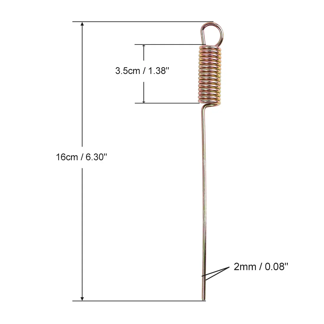 Uxcell 3 in 1 Ring Metal Motorcycle Kickstand Modifed Return Spring Silver Tone Stand Spring For Motorcycle