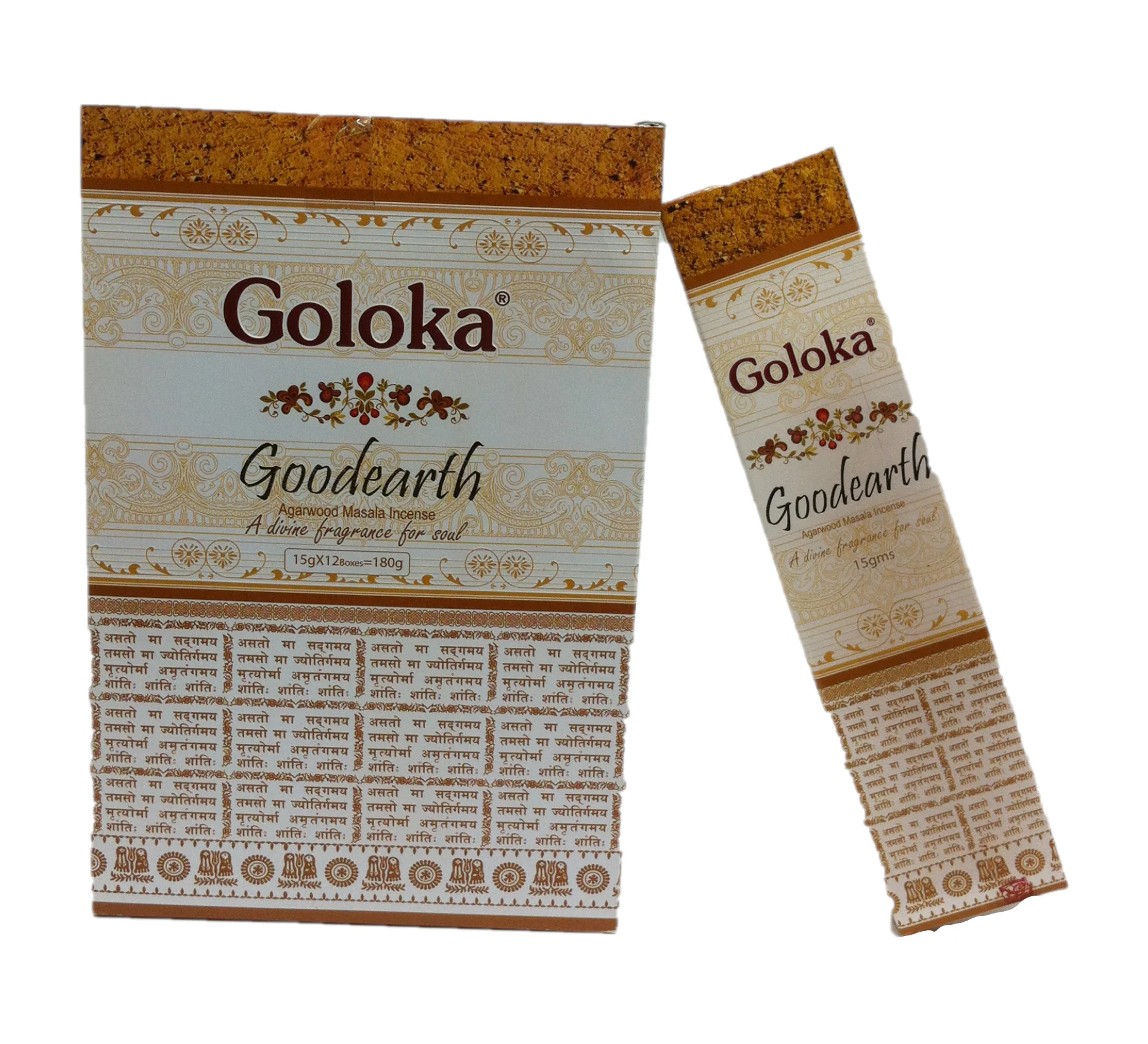 Incense Goloka Goodearth Rod masala handmade 12 boxes of 15 gr. Total 180 grams premium quality