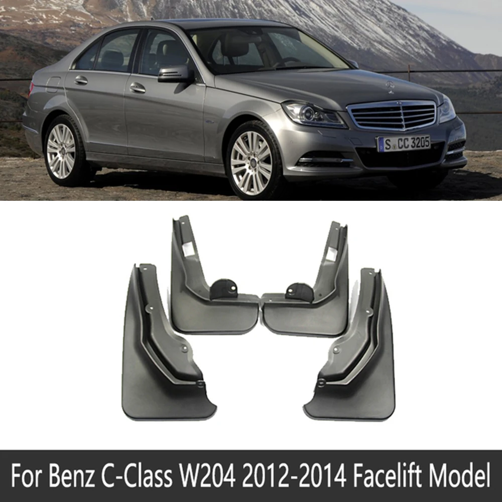 for Mercedes Benz C-Class W204 2008 2009 2010 2011 2012 2013 2014 MudFlaps Splash Guards MudGuard Front Rear Wheels Fender Parts