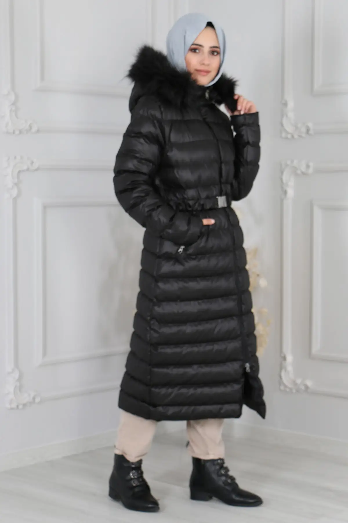 Women\'s Black Inflatable Coat