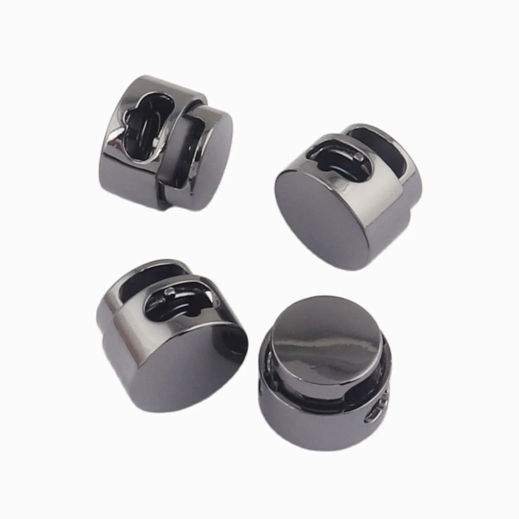 6pcs Metal Cord Lock Single Hole String Stopper Buckles Spring Elastic Adjustment DIY Hat Cord End Decor Button