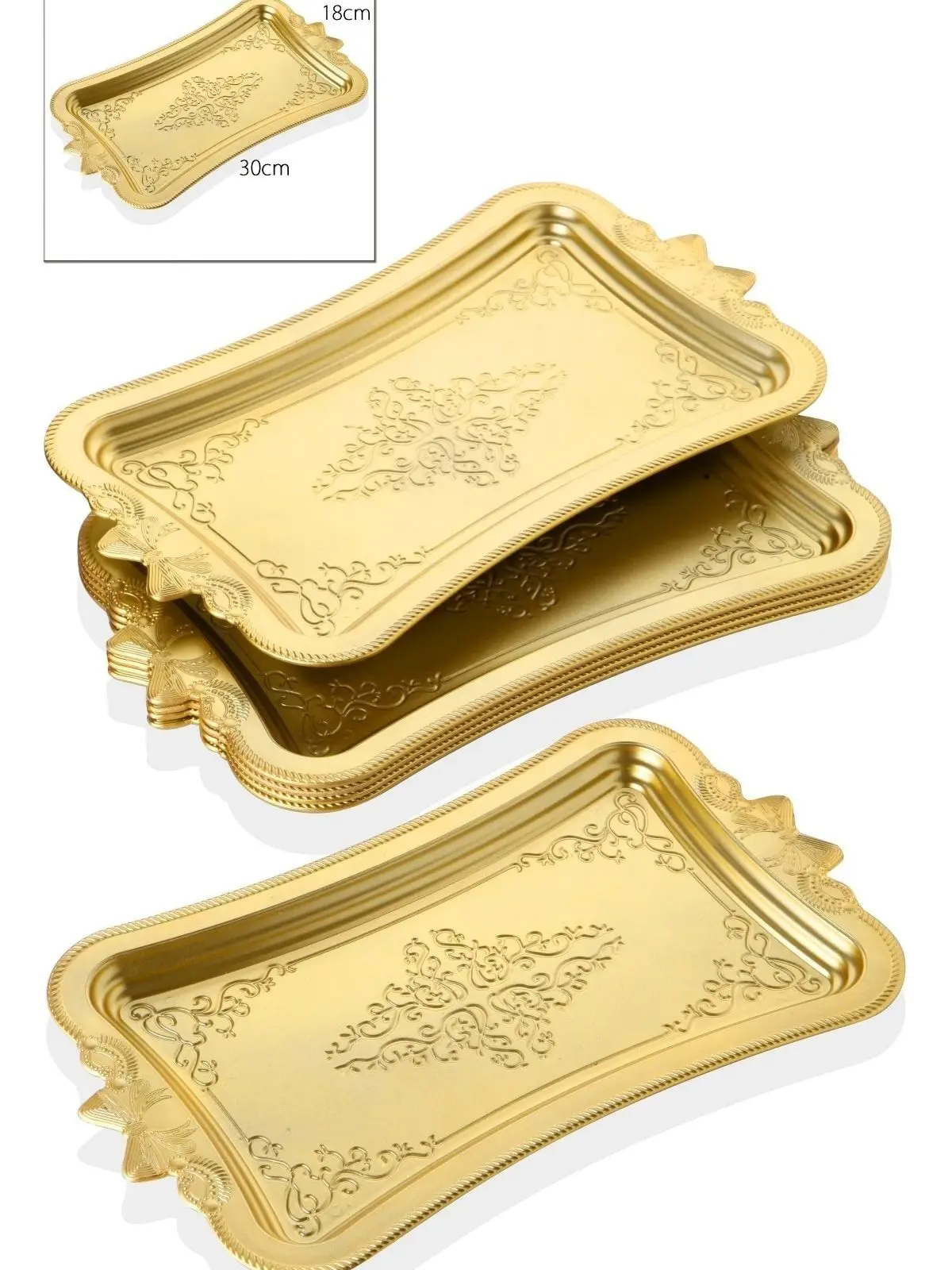 6 PCs Coffee Sunumluk Tray (plastic) Decorative Lux Service Eat at the Presentation of Organizer Multi-Purpose Tray 2022 Trend