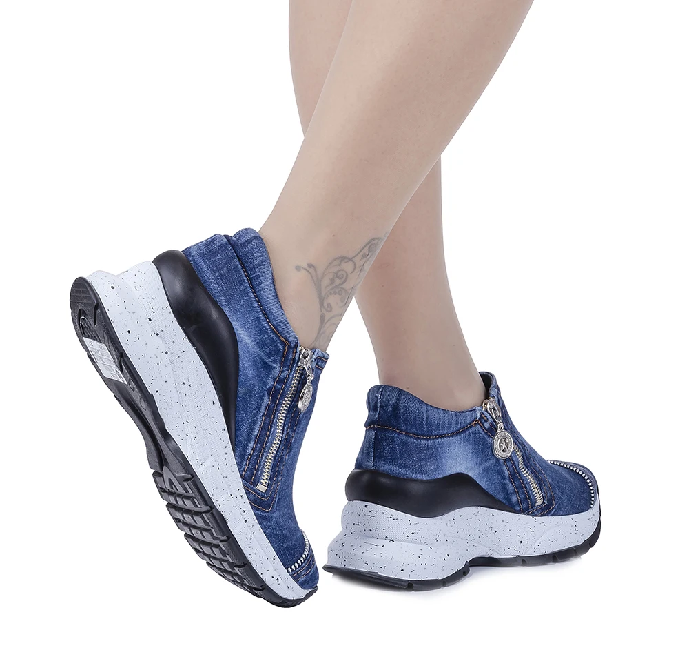Denim Fabric Handmade Sports Shoes