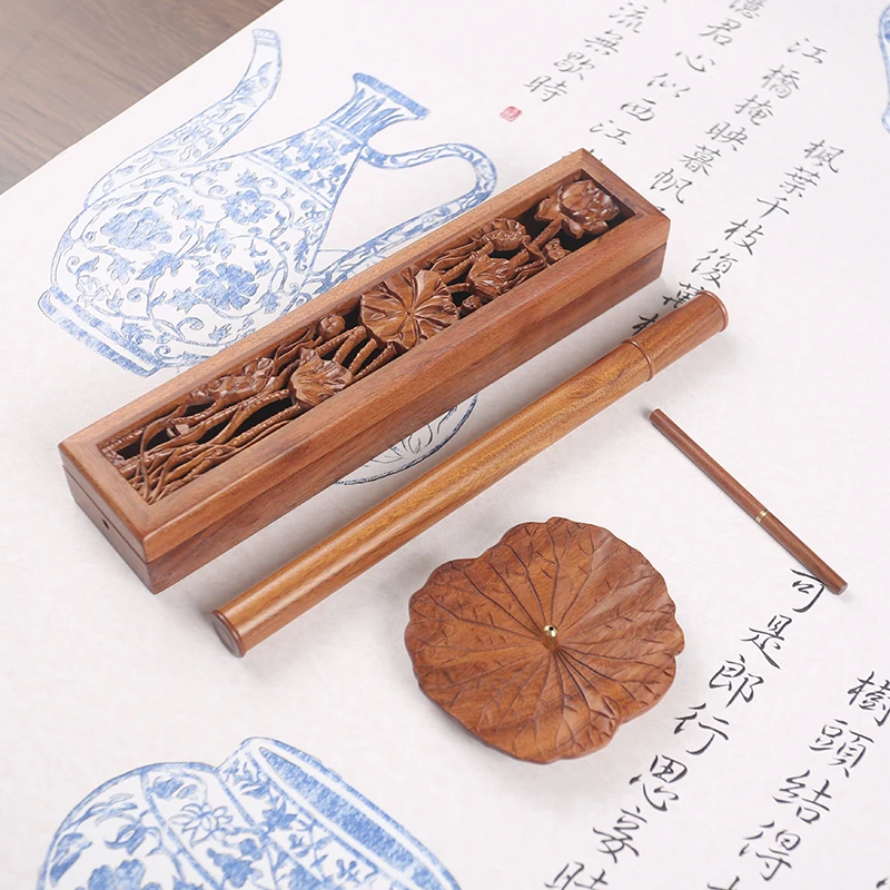 

Mahogany Lying Sandalwood Incense Burner Red Acid Branch Household Tea Ceremony Aromatherapy Line Incense Box Lying Incense Box