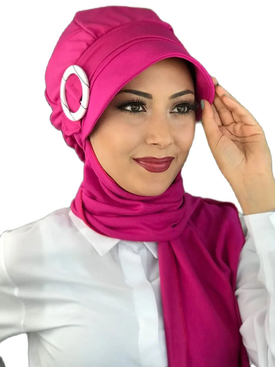 2022 new Fashion Hijab Summer Spring Season Muslim Bathing Cap Islamic Hijab Shawl Scarf Scarf Pink Women \'S Hat