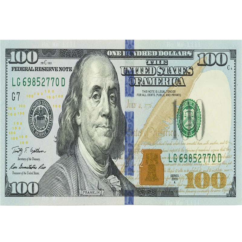 American One Hundred Dollar Bill Benjamin Franklin Portrait Encourage Oneself Canvas Wall Art By Ho Me Lili For Home Decor