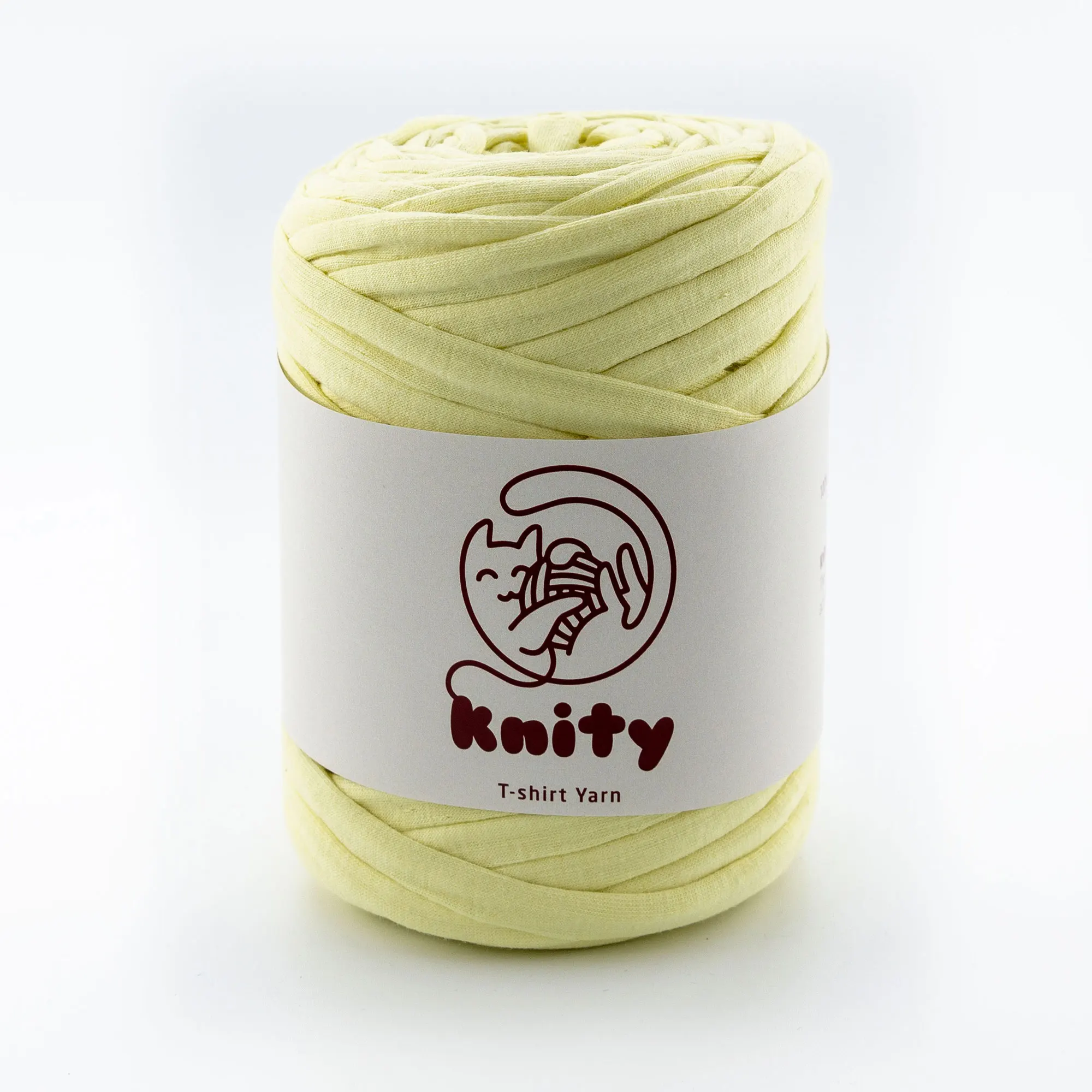 Knity 2 Pieces T-Shirt Combed Yarn Cloth Fabric Strip for Knitting Blanket Carpet Bag Basket Tape Crochet Craft Tshirt Cotton