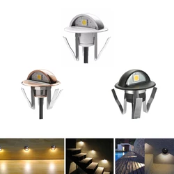 DC12V Recessed LED Step Lights IP65 Waterproof Zinc-Alloy Floor Stair Deck Lamps LED Yard Pathway Landscape Garden Wall Lighting