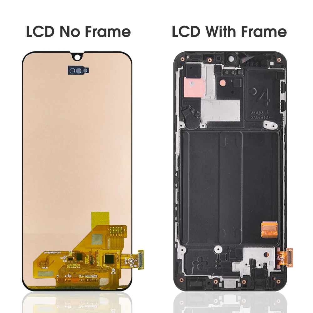 Super AMOLED Per Samsung A40 Display LCD Touch Screen Digitizer Assembly Parti di Riparazione A405F SM-A405FN/DS Con Telaio LCD