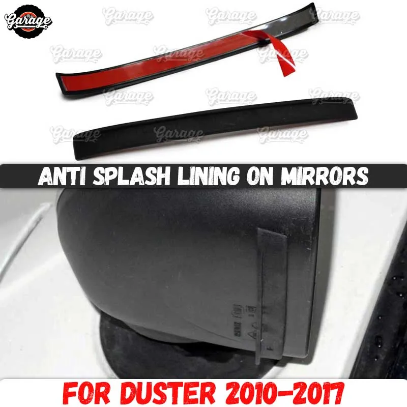 Anti-splashes lining for Renault / Dacia Duster 2010-2017 on mirrors 1 set / 2 pcs ABS plastic accessories car styling tuning