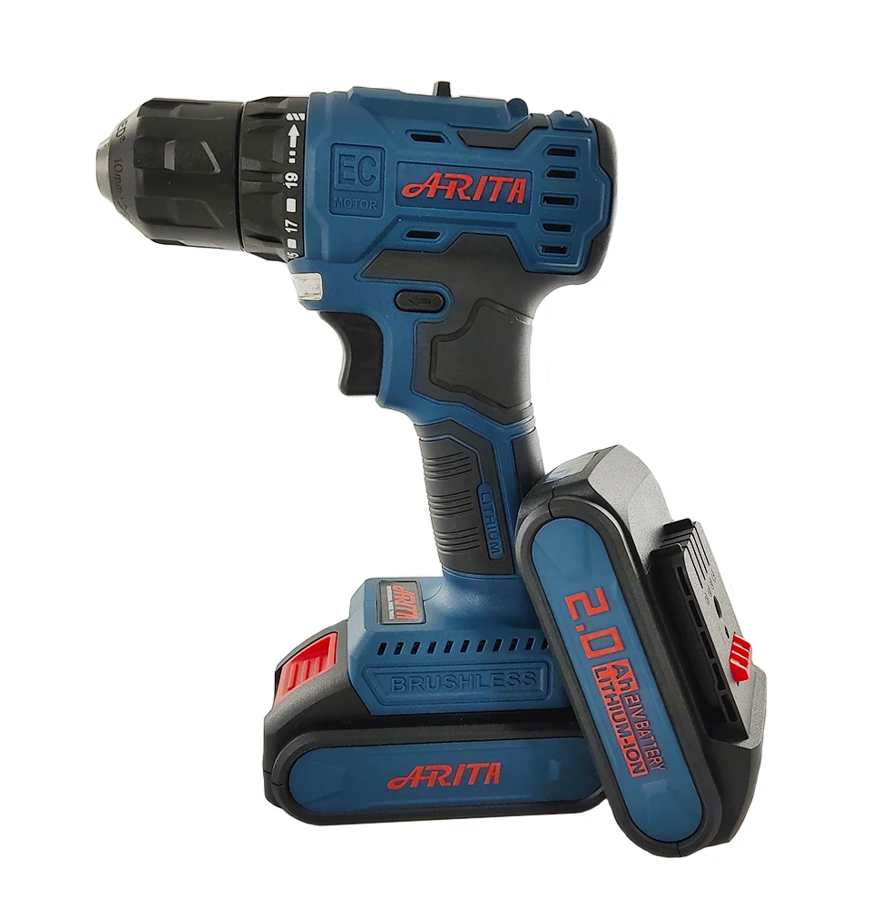 21V Arita Screw Drill With 2 Batteries No Impact Battery Level