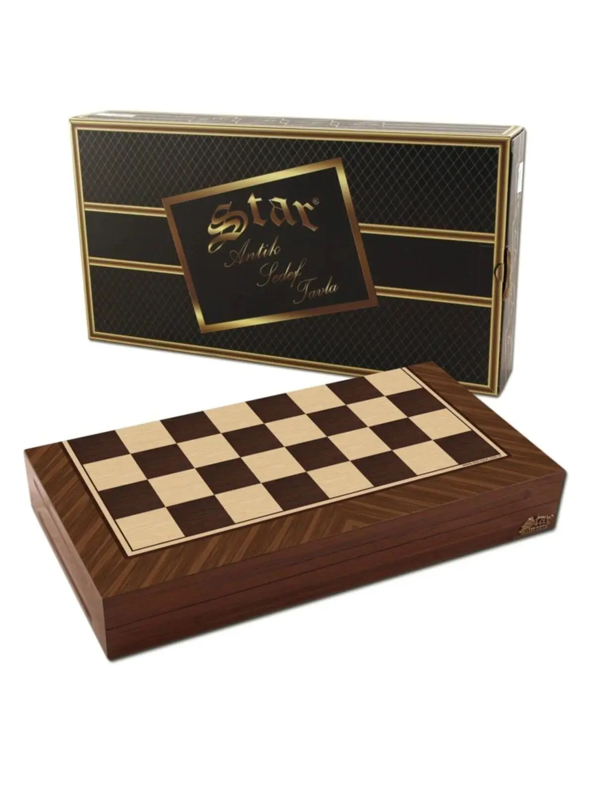 Antique Walnut Backgammon scratch-proof stylish design make your hobby enjoyable trend product Magnetic closing mechanism