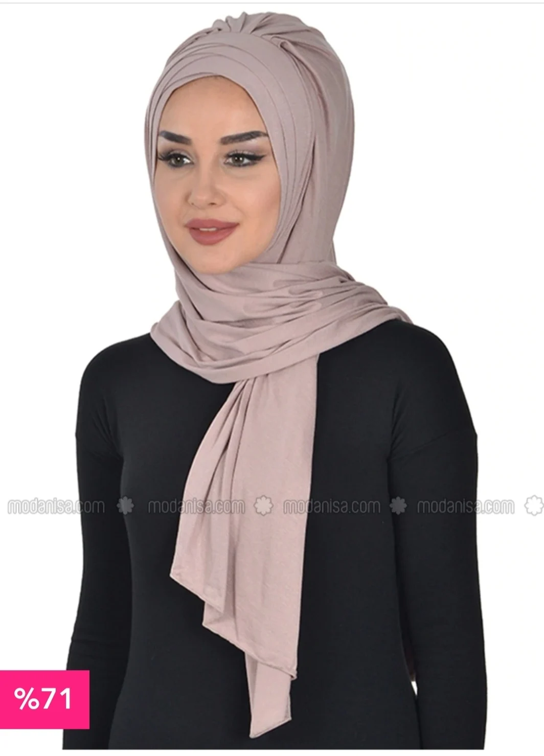 Fashion Modal cotton women's dark mink practical banded pleated hijab scarf long muslim shawls plain soft turban