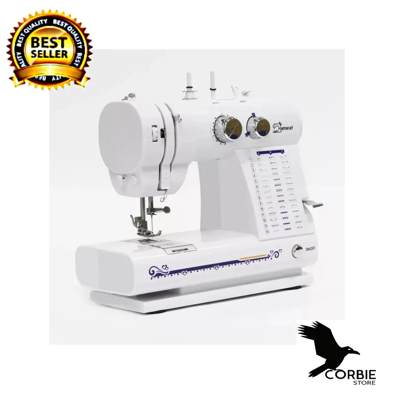 Hamarat HM66 Multifunctional Automatic Sewing Machine 42 Different stitch patterns Reverse stitch Interchangeable feet LED light