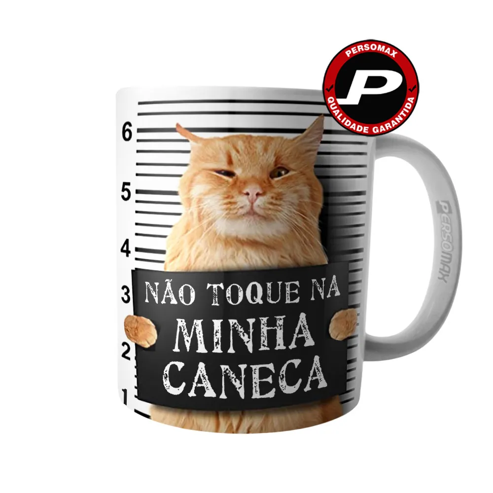 Mug Cat Yellow Brave Don't Touch My Mug-Bad Cat Funny Fun Meme Zoiera Magic Cup