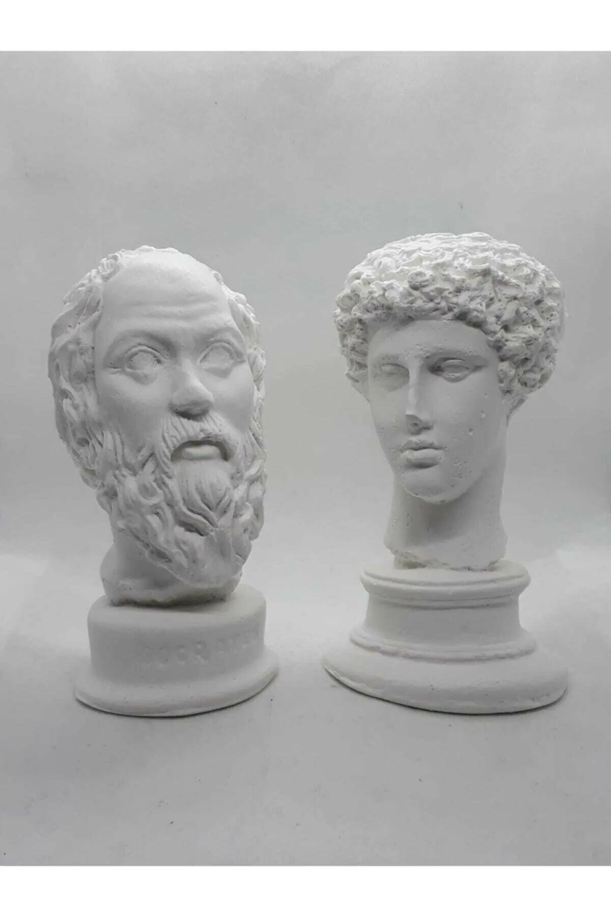 Hermes + Socrates 2'li Sculpture Bust Bar Decoration Statue Art Minion Figurine Home Table Decoration Accessory