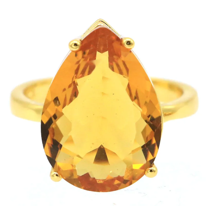 

Buy 3 Get 1 Free 20x18mm Anniversary Citrine London Blue Topaz Daily Wear 14k Gold Silver Rings